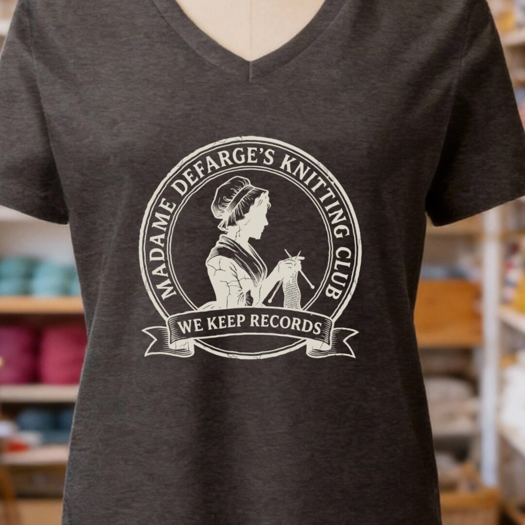 Defarge Records V-Neck T-Shirt Dark Grey t-shirt