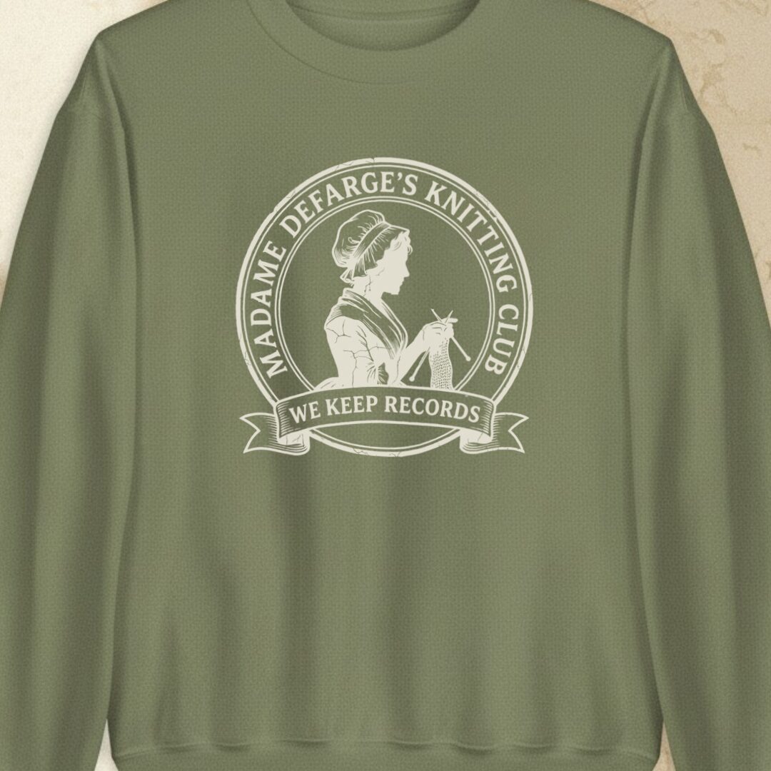 Defarge Records Military Green Sweatshirt.jpg