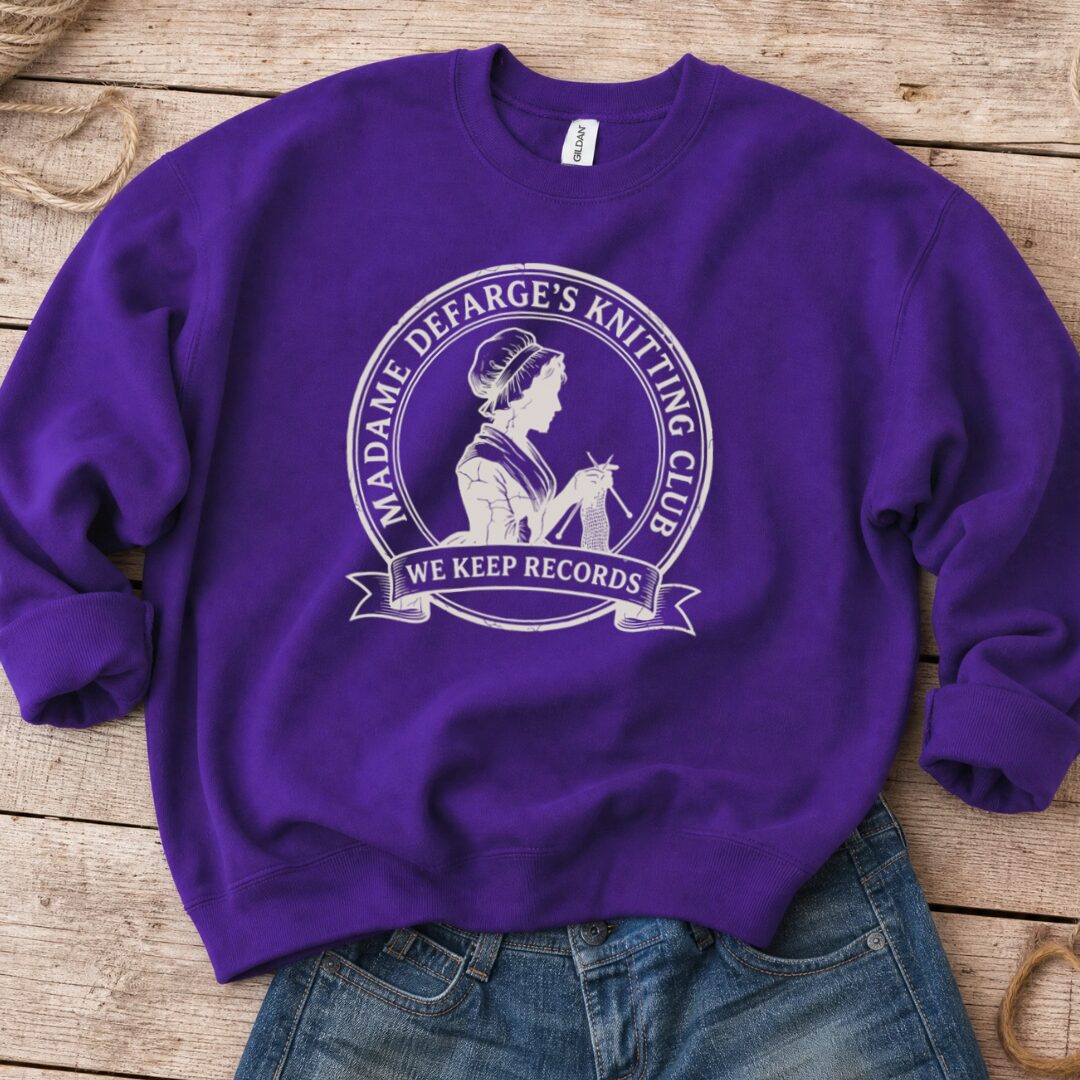 Defarge Records Sweatshirt Purple t-shirt