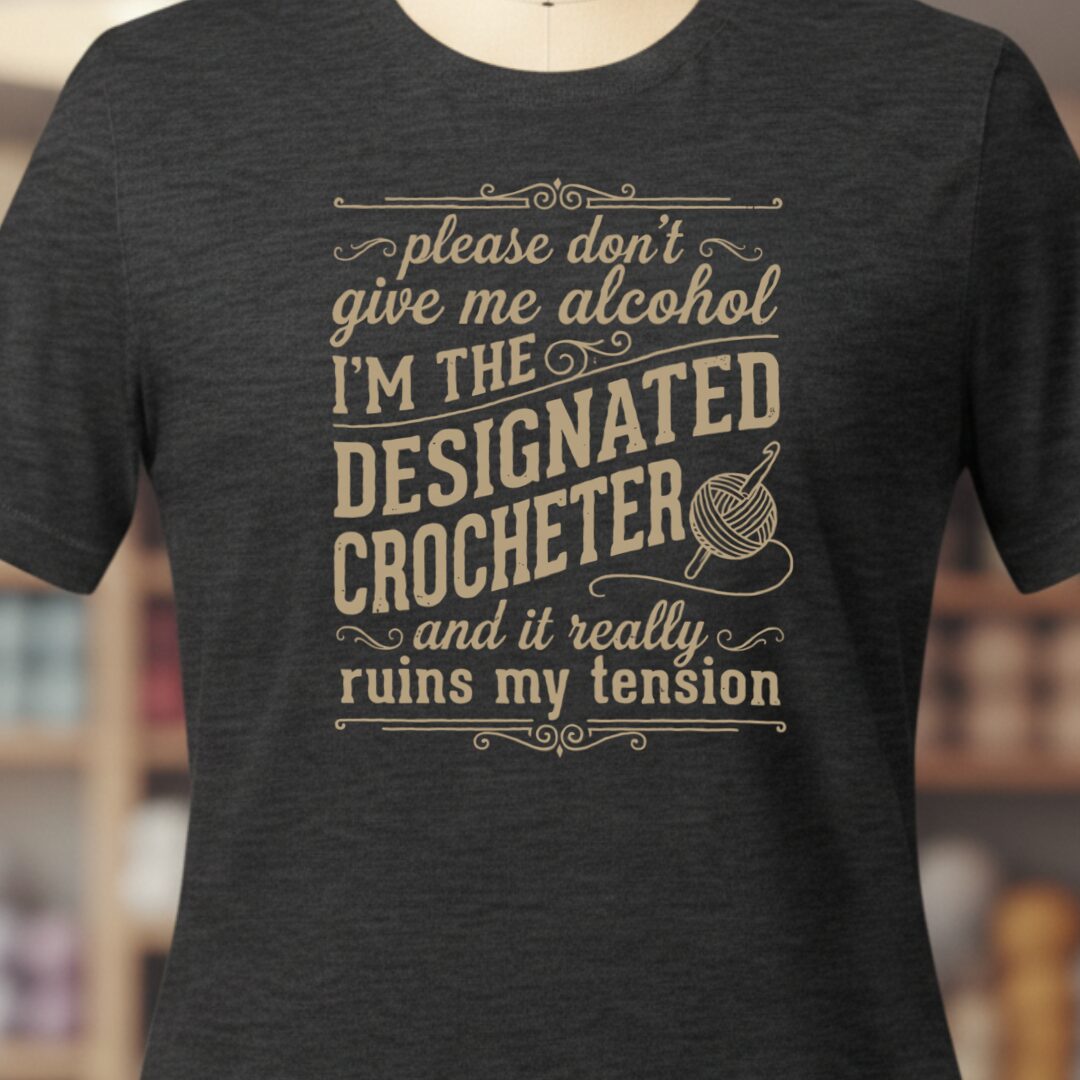 Designated Crocheter T-Shirt Dark Grey t-shirt
