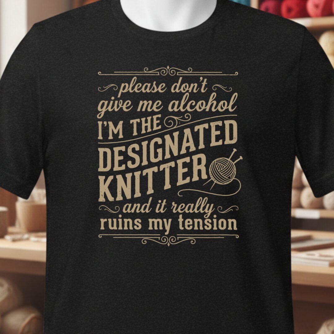 Designated Knitter T-Shirt Black t-shirt