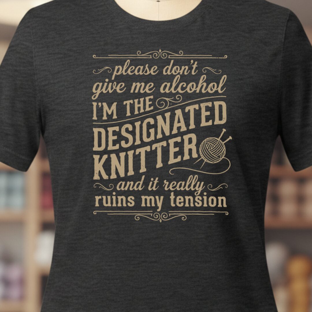 Designated Knitter T-Shirt Dark Grey t-shirt