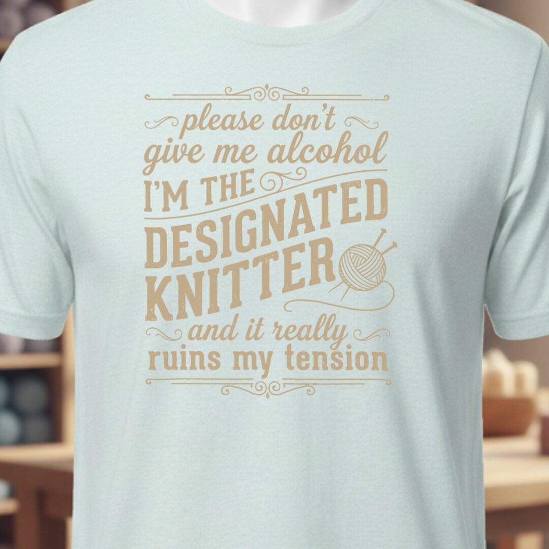 Designated Knitter T-Shirt Ice Blue t-shirt