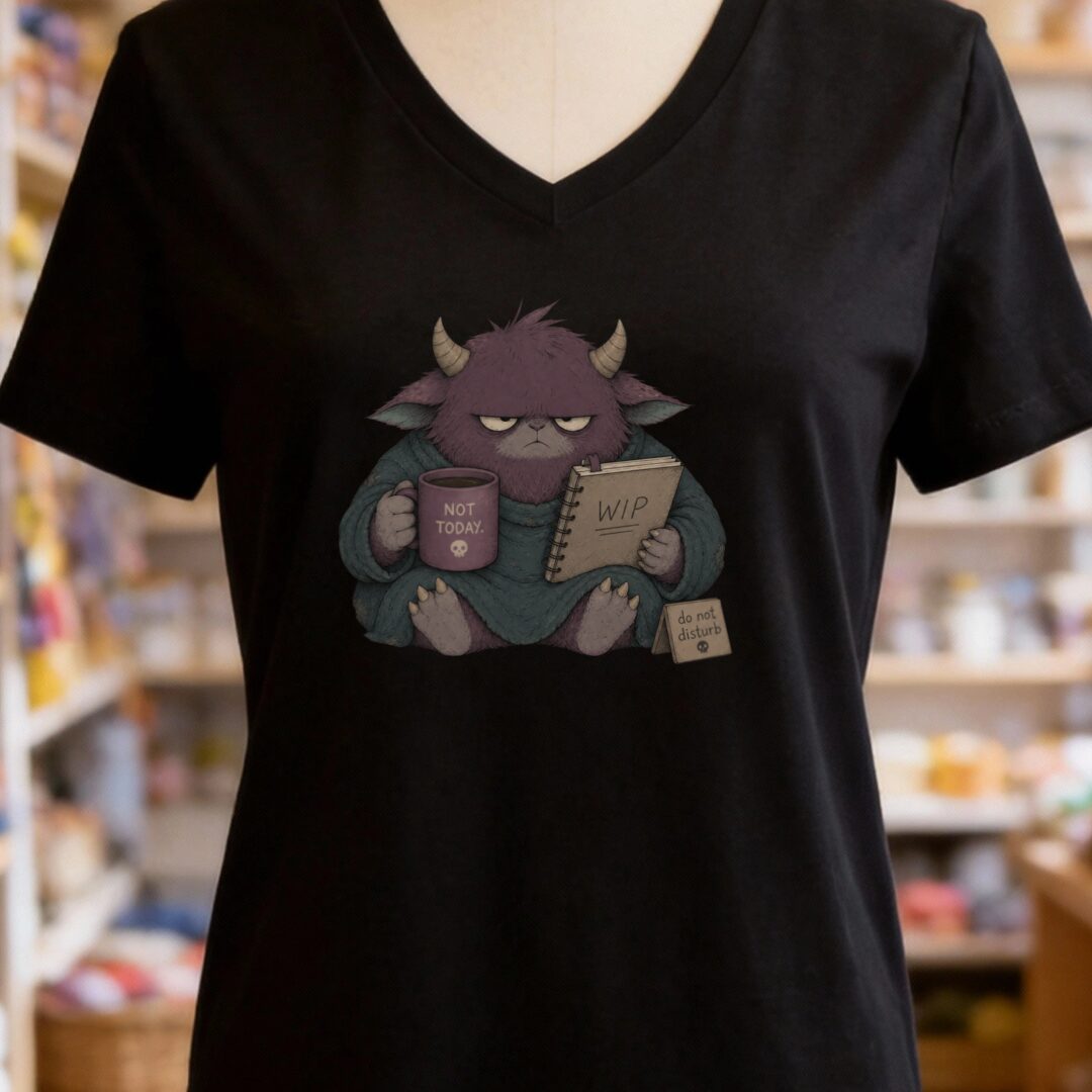 Do Not Disturb Black V Neck.jpg
