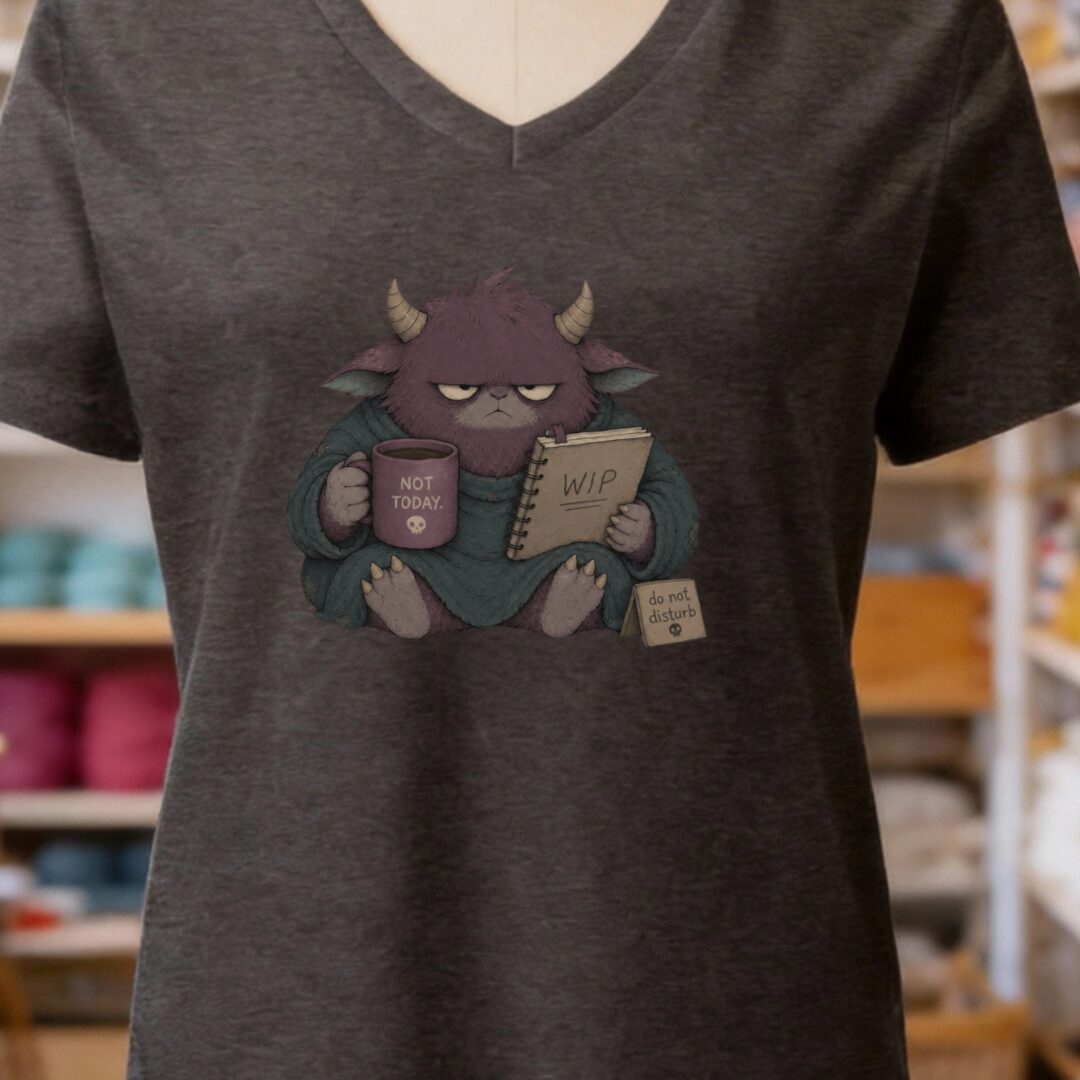 Do Not Disturb Dark Grey V Neck.jpg