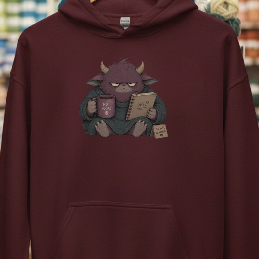 Do Not Disturb Maroon Hoodie.jpg