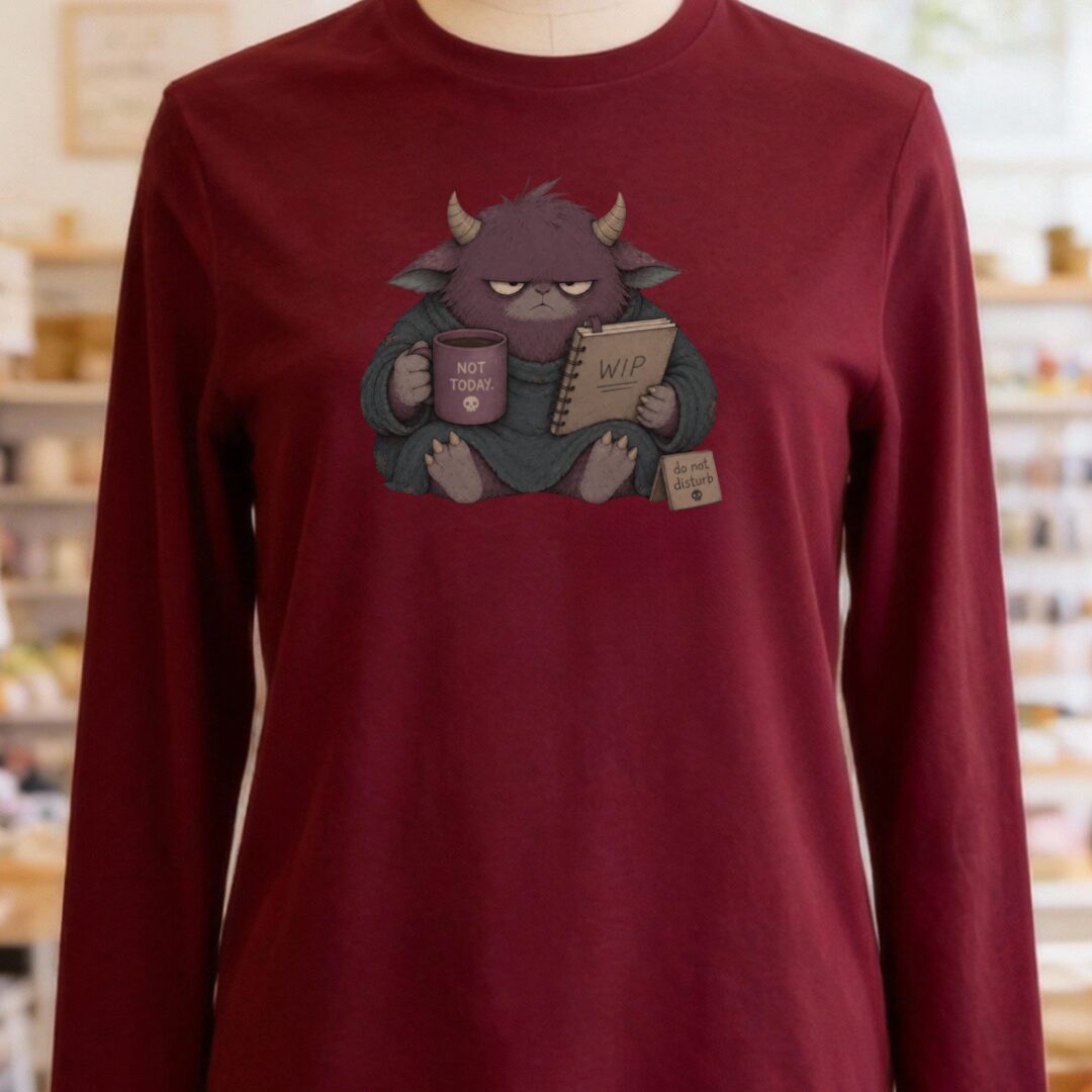 Do Not Disturb Maroon Long Sleeve Tee.jpg