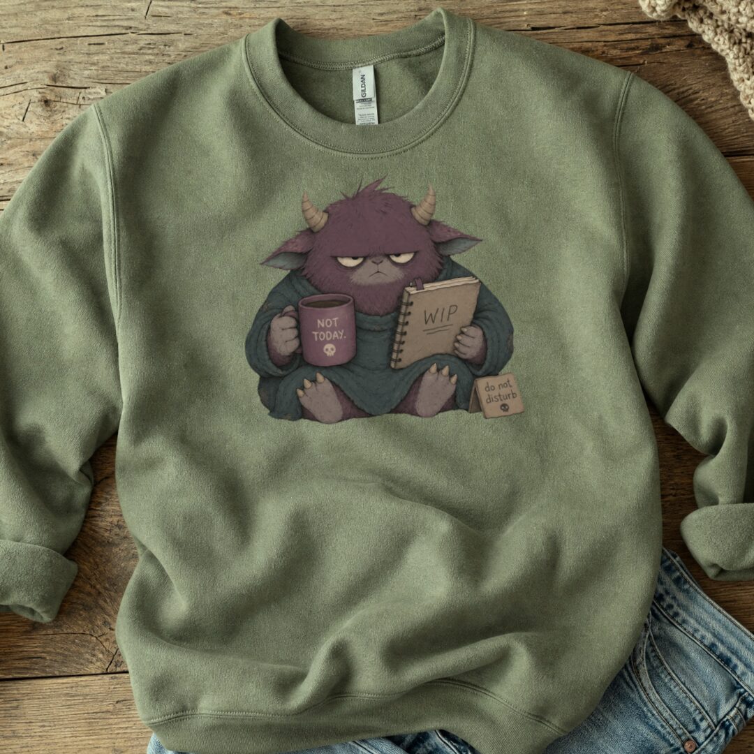 Do Not Disturb Military Green Sweatshirt.jpg