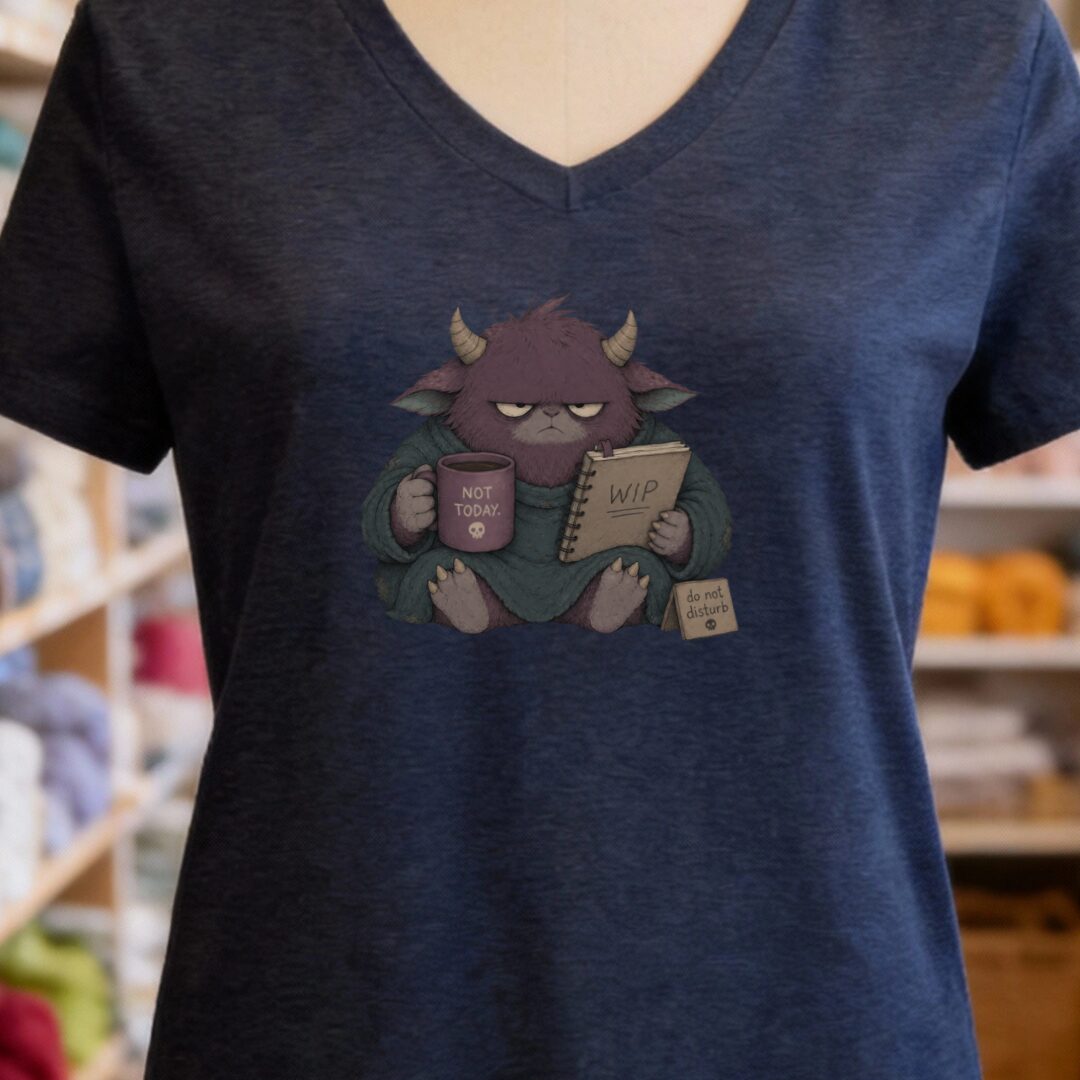Do Not Disturb Navy V Neck.jpg