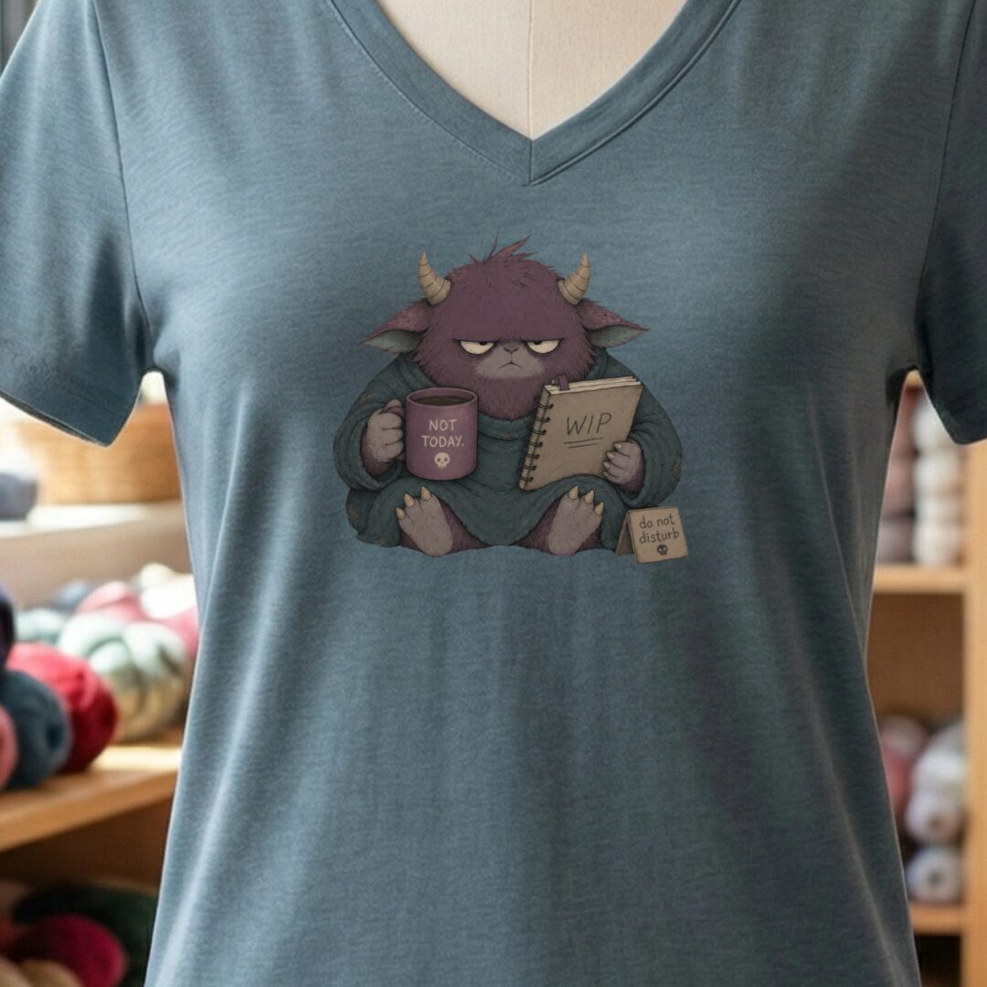 Do Not Disturb Slate V Neck.jpg