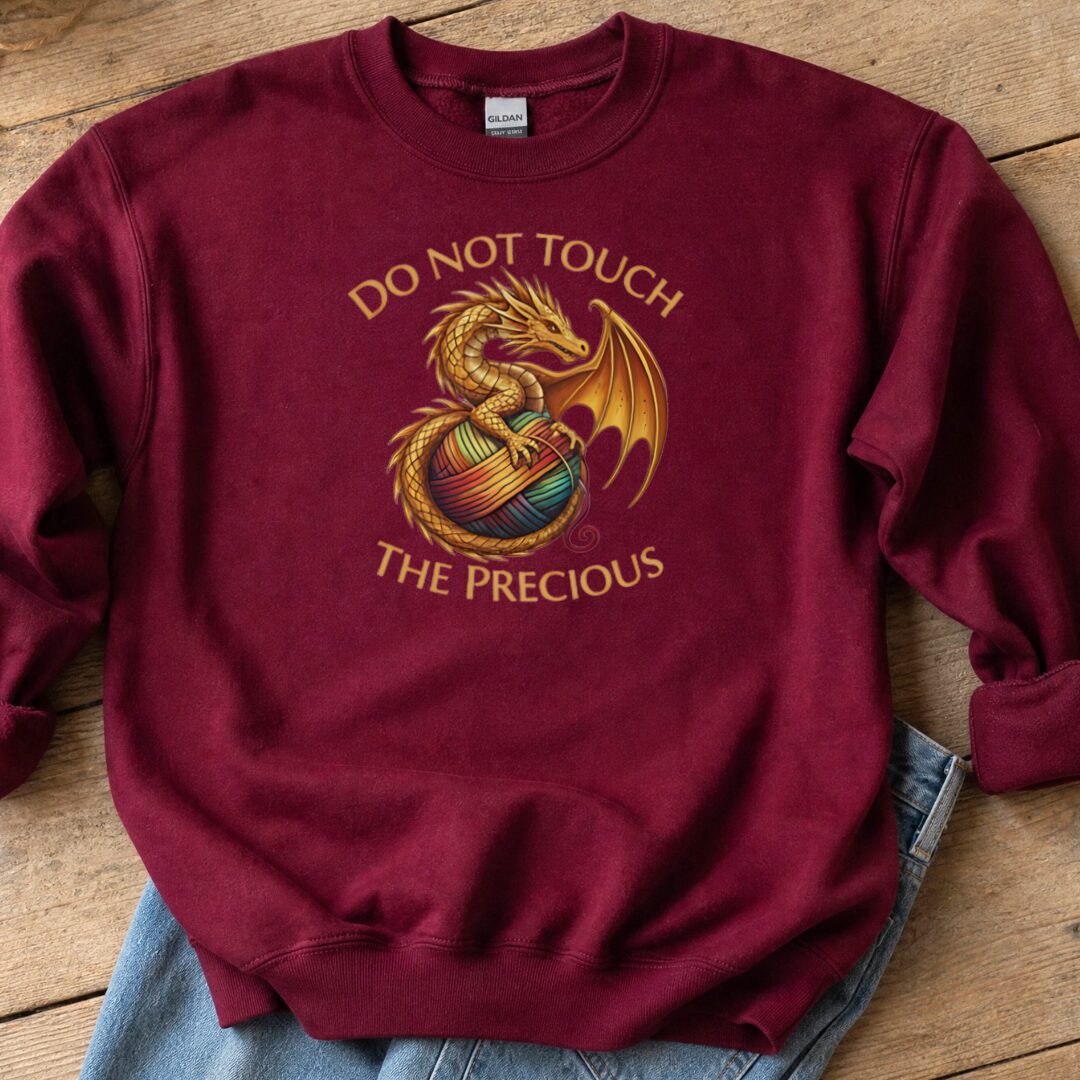 Do Not Touch Sweatshirt Maroon t-shirt