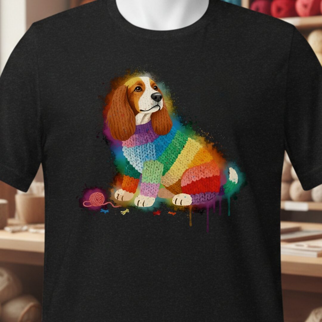 Dog Dye Splash T-Shirt Black t-shirt