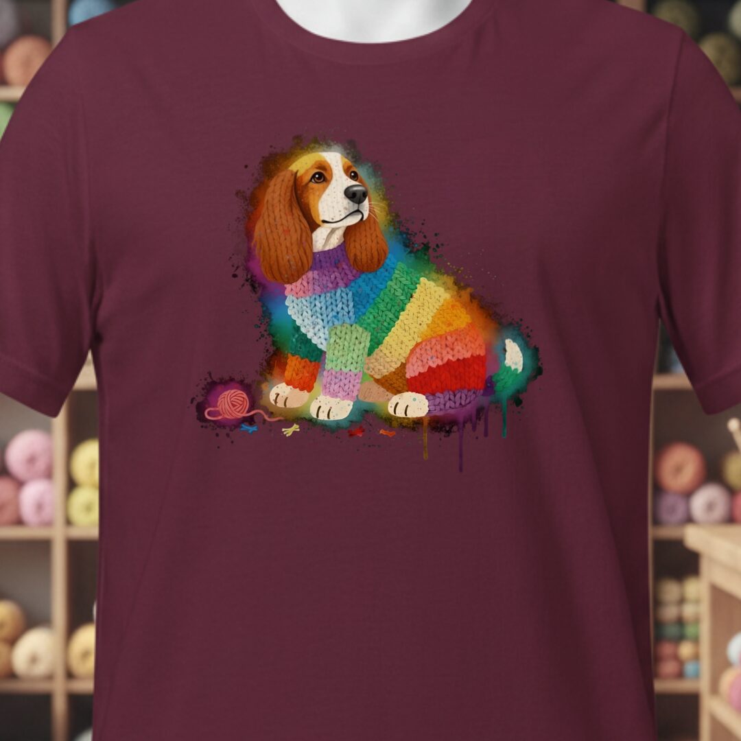 Dog Dye Splash T-Shirt Maroon t-shirt