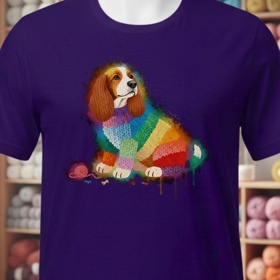 Dog Dye Splash T-Shirt Purple t-shirt