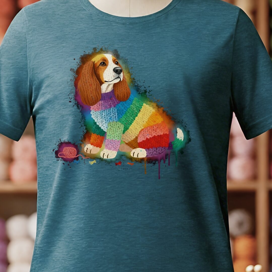 Dog Dye Splash T-Shirt Teal Blue t-shirt