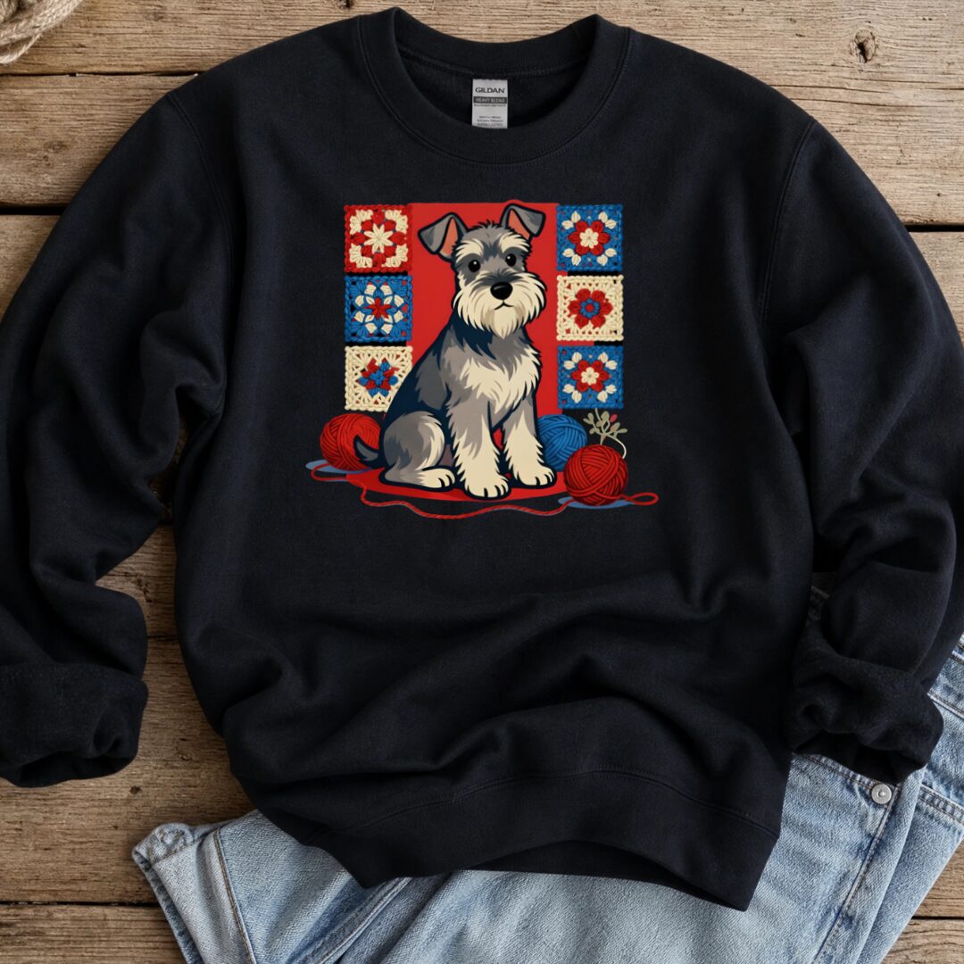 Dogs & Yarn Sweatshirt Black t-shirt