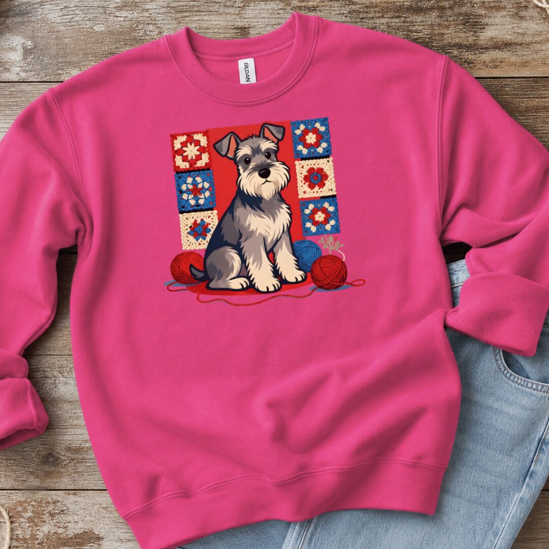 Dogs & Yarn Sweatshirt Bright Pink t-shirt