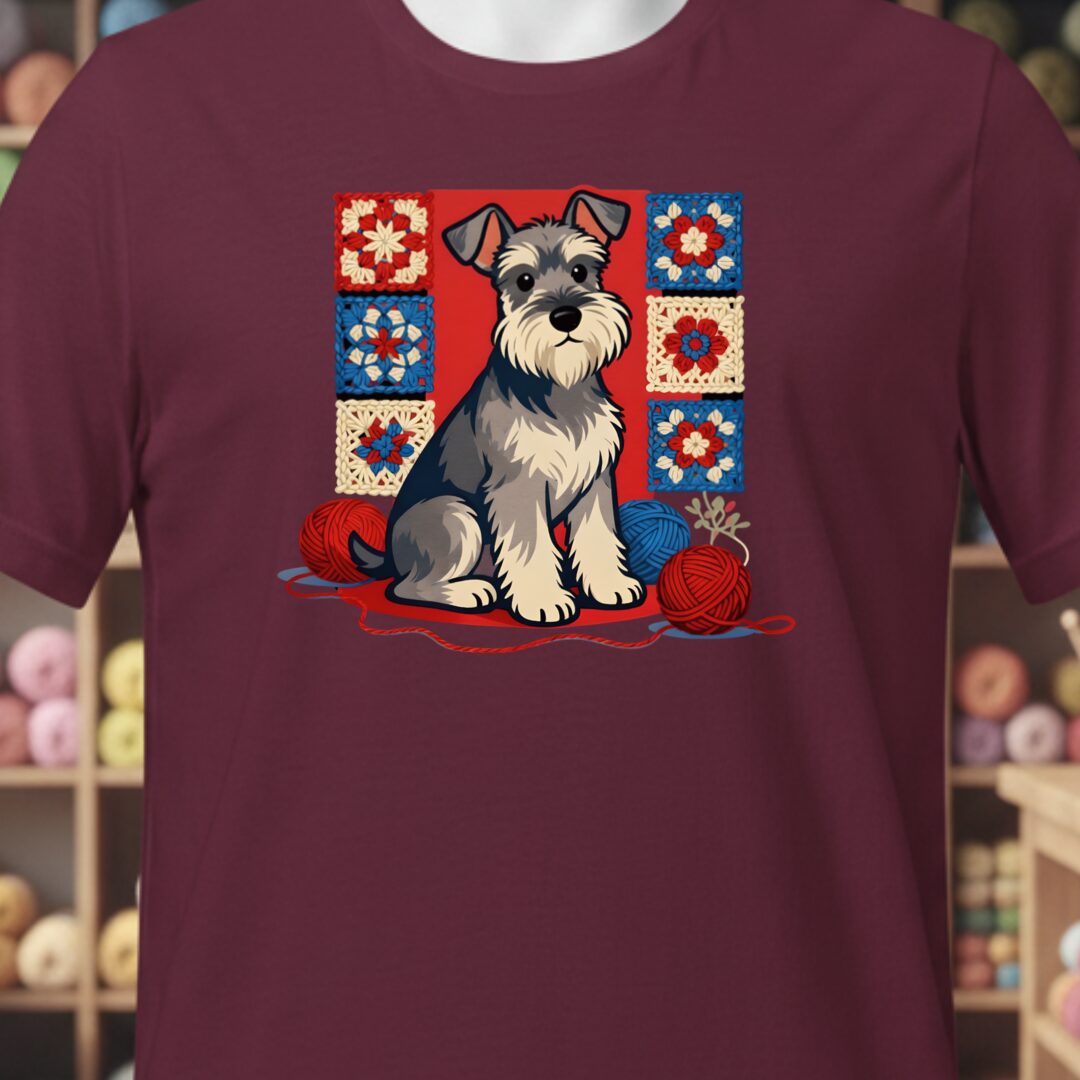 Dogs & Yarn T-Shirt Maroon t-shirt
