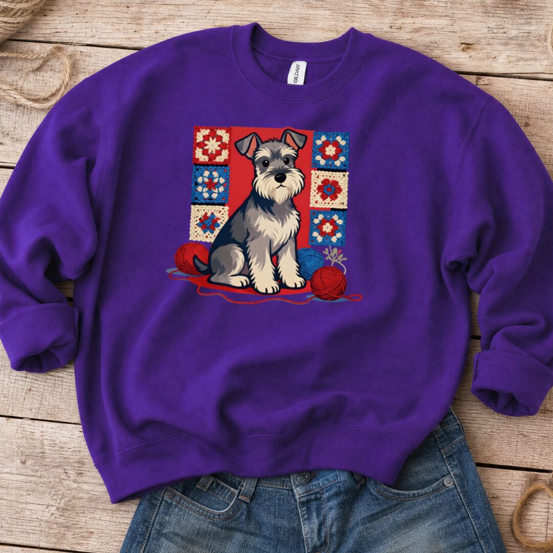 Dogs & Yarn Sweatshirt Purple t-shirt