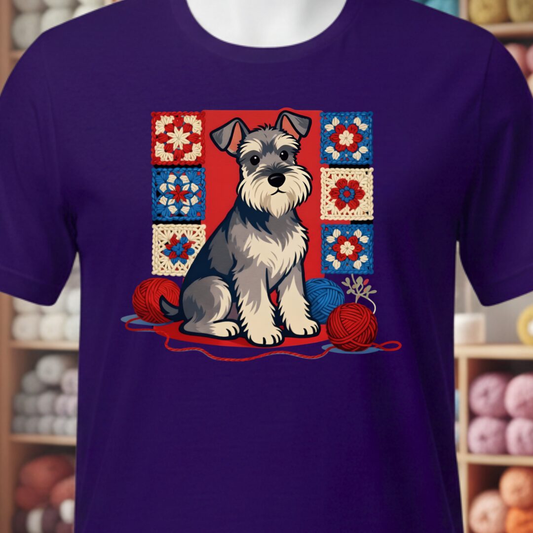 Dogs & Yarn T-Shirt Purple t-shirt