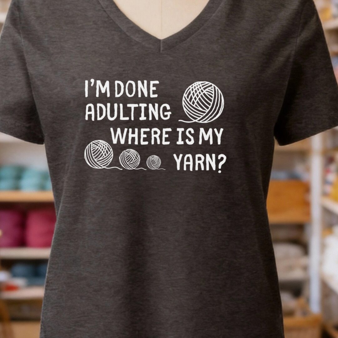 Done Adulting V-Neck T-Shirt Dark Grey t-shirt