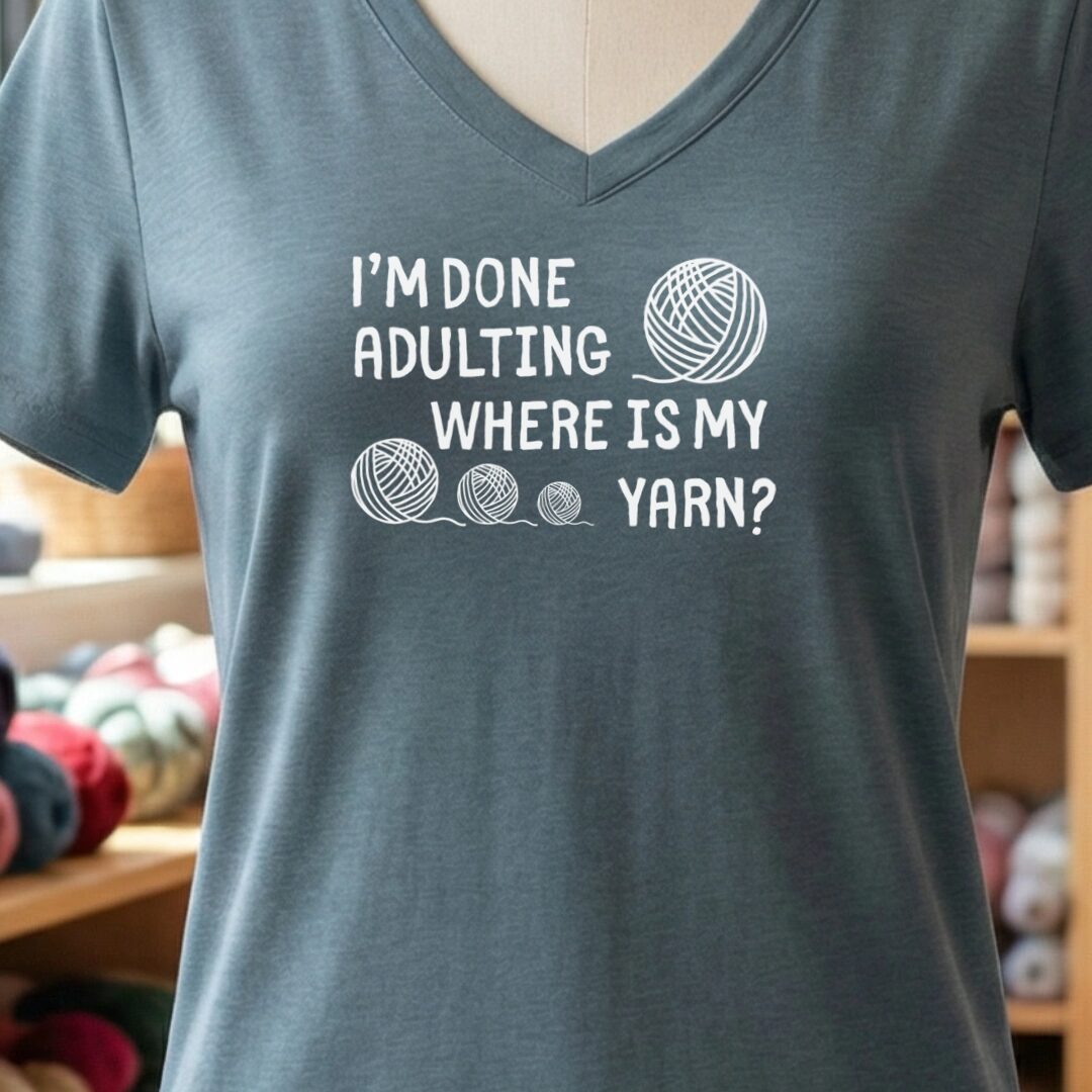Done Adulting V-Neck T-Shirt Slate t-shirt