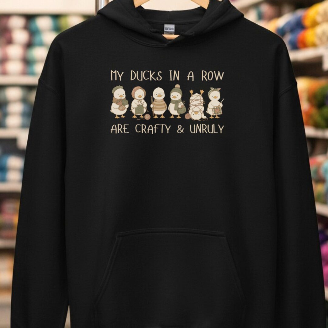 Ducks In A Row Black Hoodie.jpg