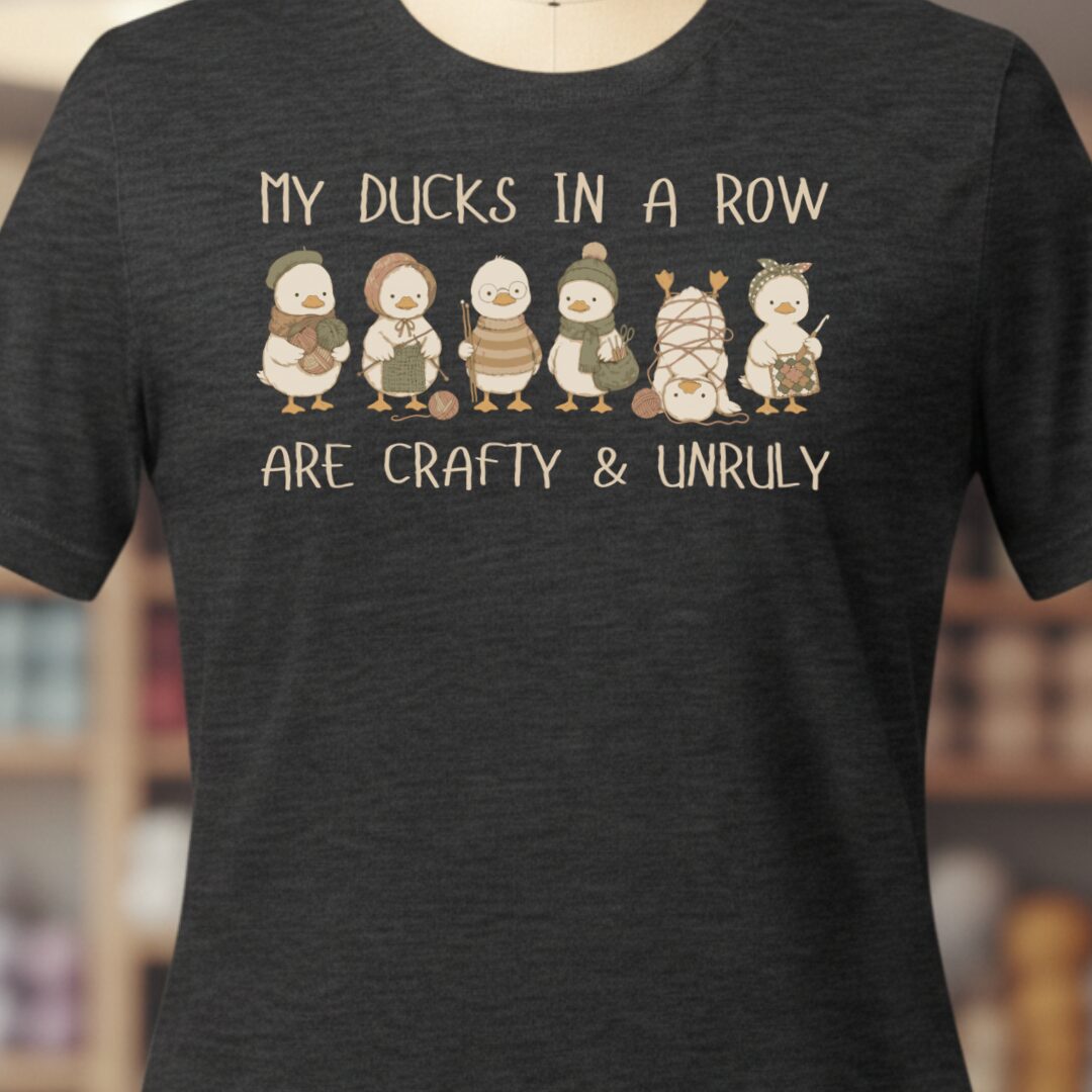 Ducks In A Row Dark Grey T-Shirt.jpg