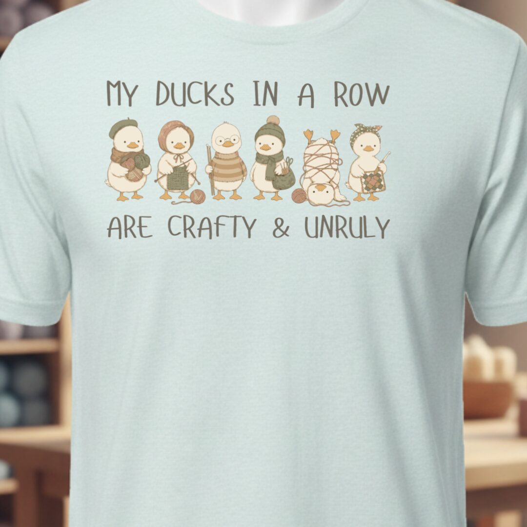 Ducks In A Row Ice Blue T-Shirt.jpg