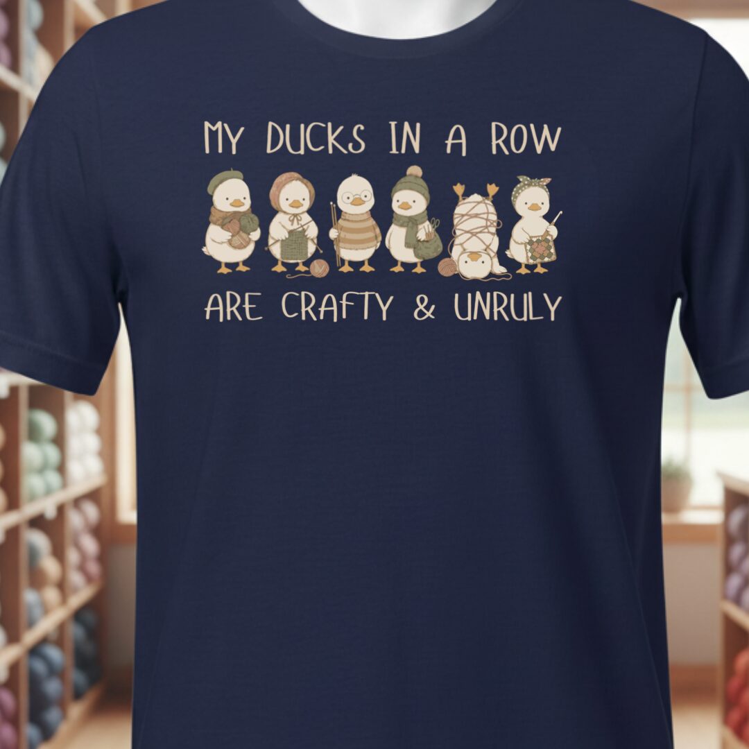 Ducks In A Row Navy T-Shirt.jpg