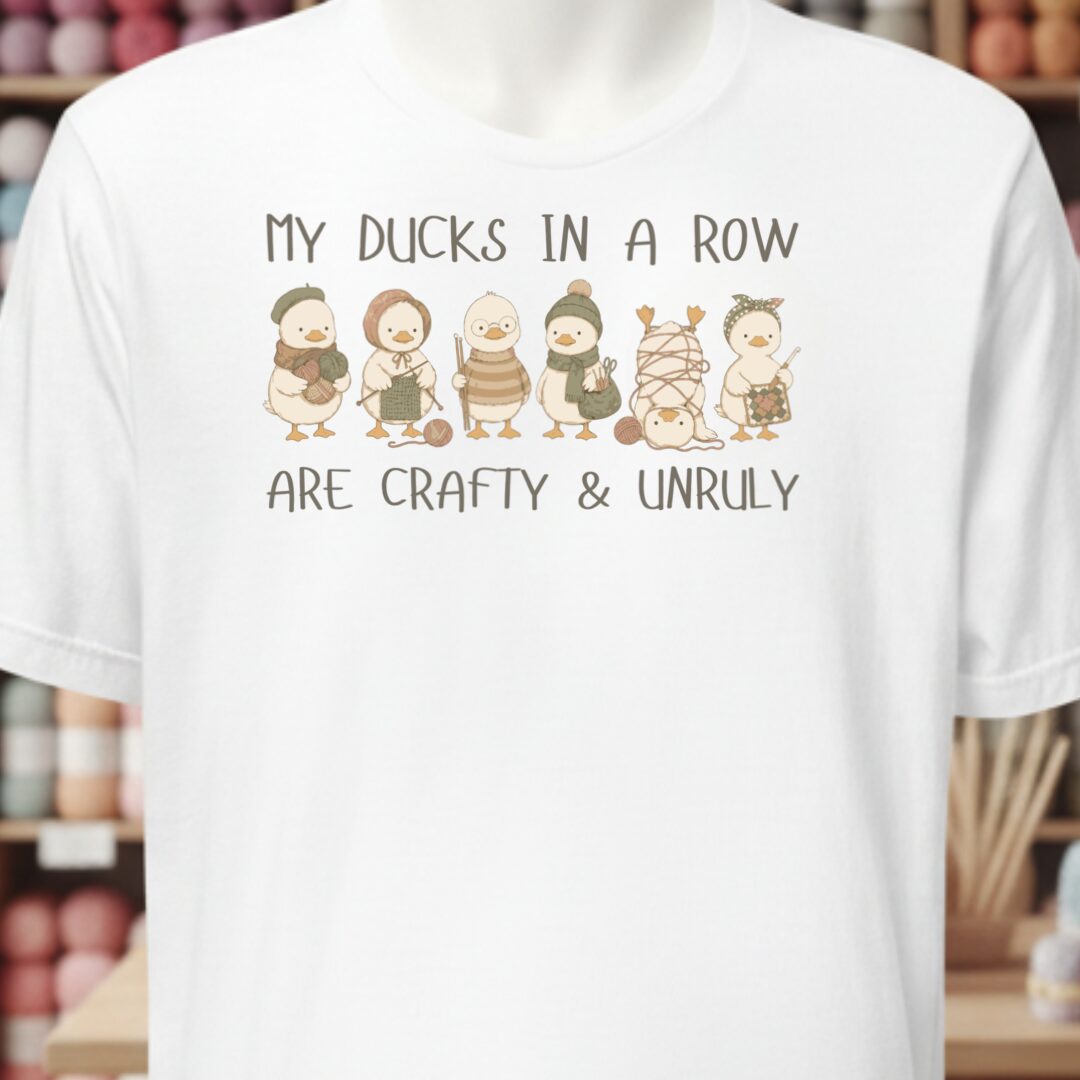 Ducks In A Row White T-Shirt.jpg