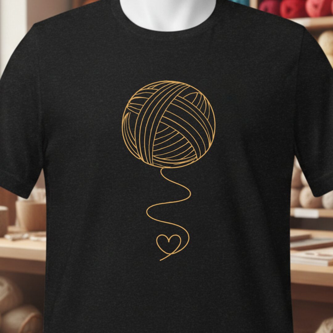 Elegant Yarn T-Shirt Black t-shirt