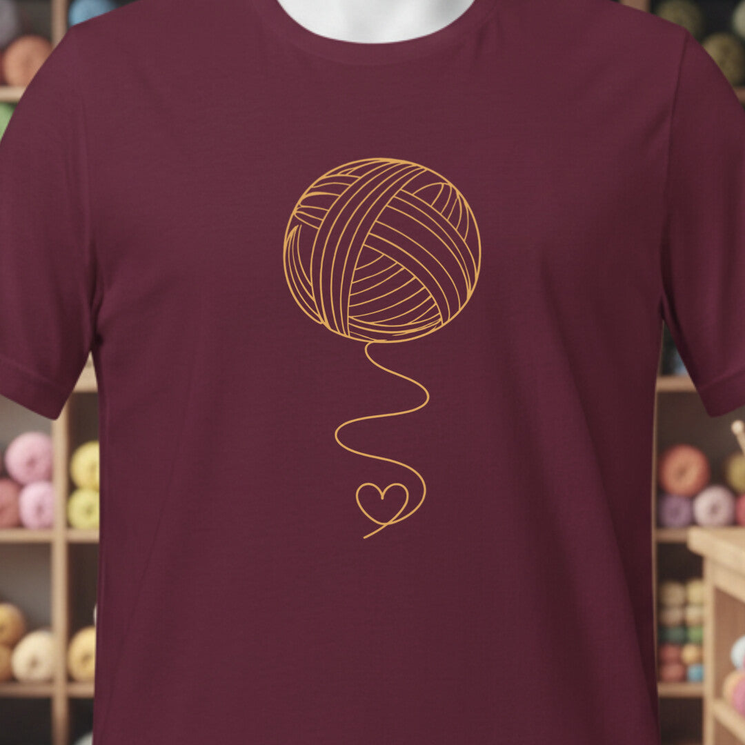 Elegant Yarn Maroon T-Shirt.jpg