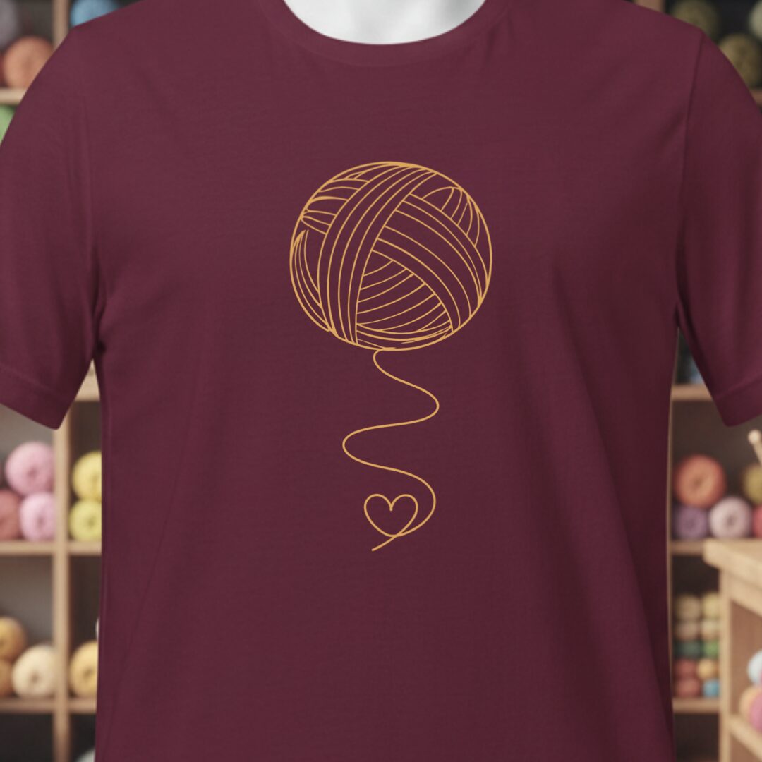 Elegant Yarn T-Shirt Maroon t-shirt