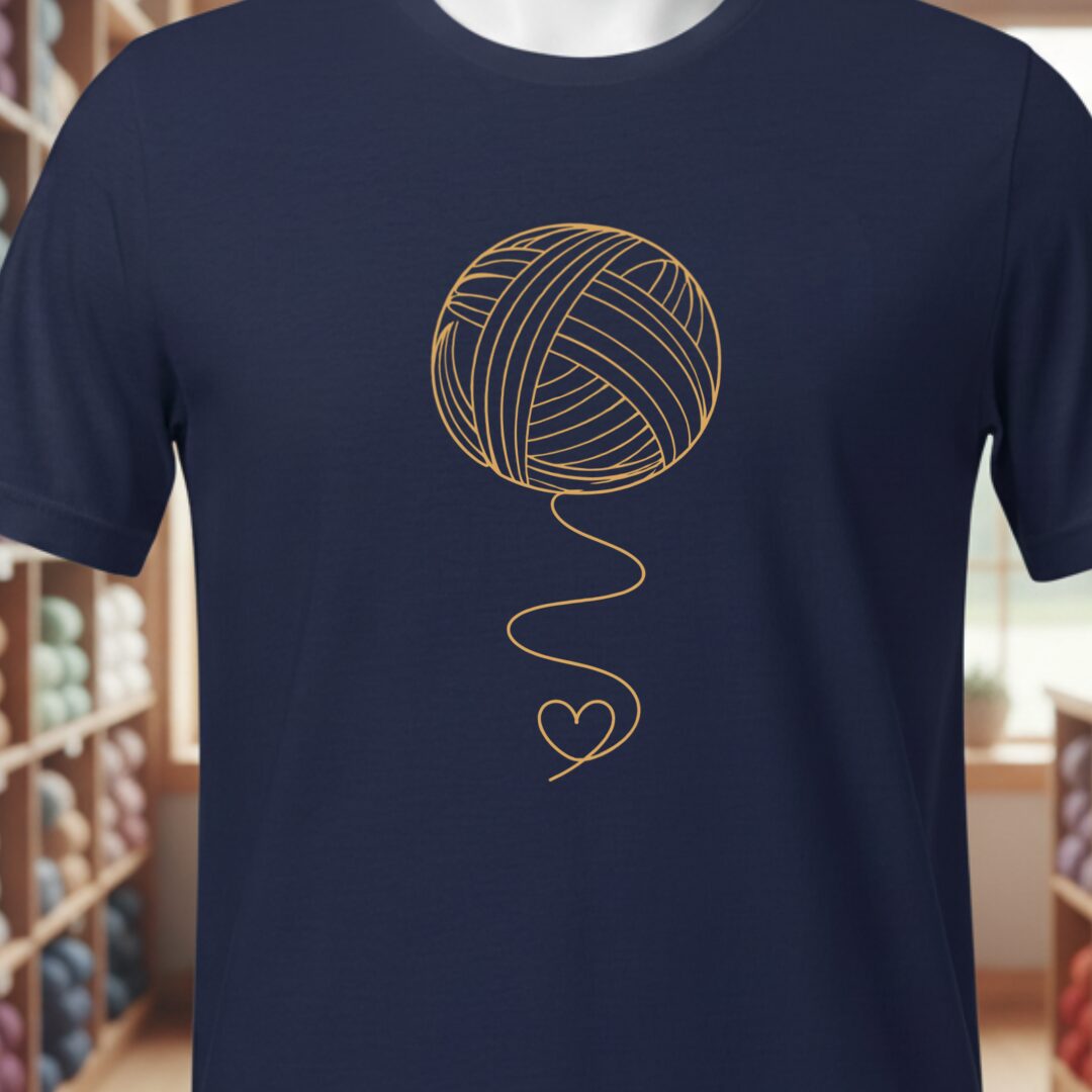 Elegant Yarn T-Shirt Navy t-shirt