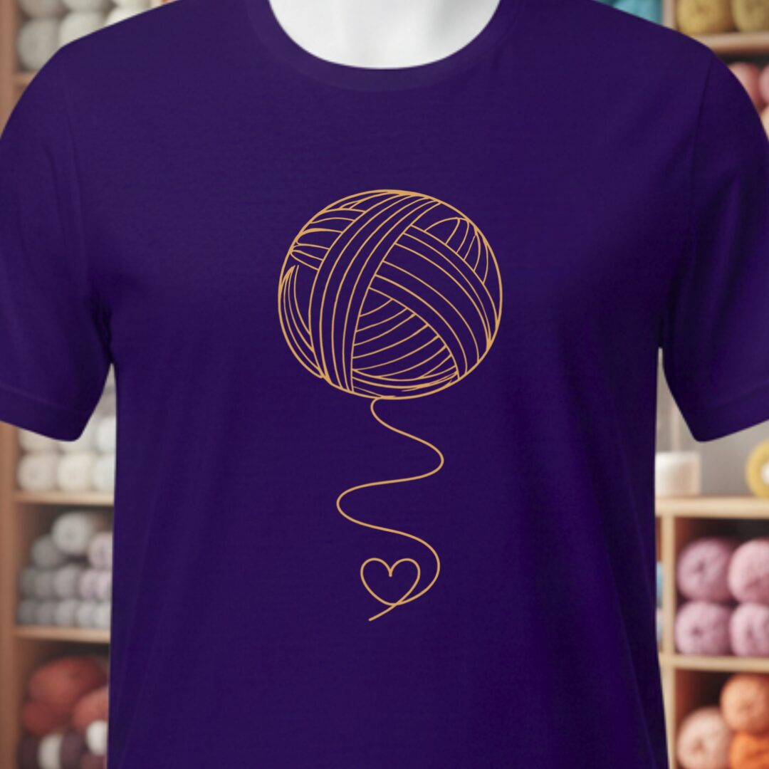 Elegant Yarn T-Shirt Purple t-shirt
