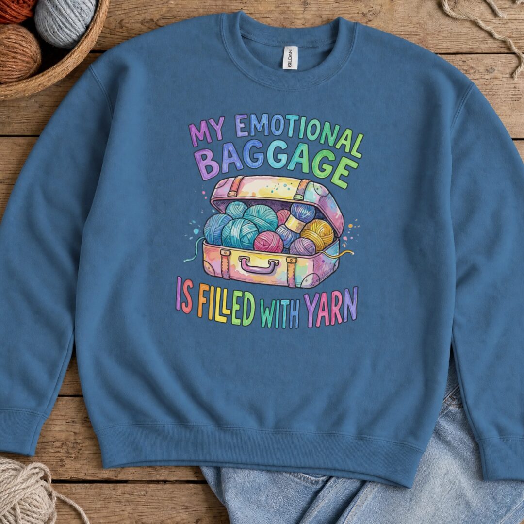Emotional Baggage Sweatshirt Indigo Blue t-shirt