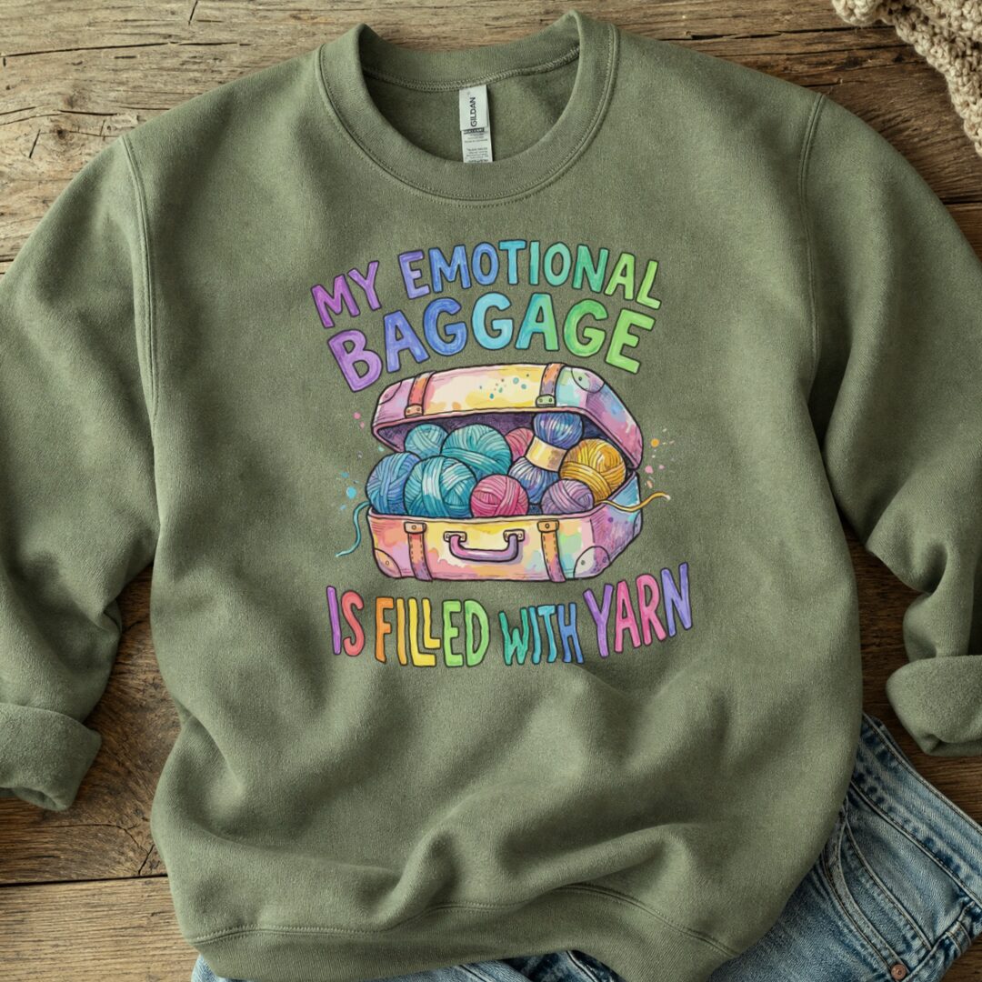 Emotional Baggage Sweatshirt Military Green t-shirt