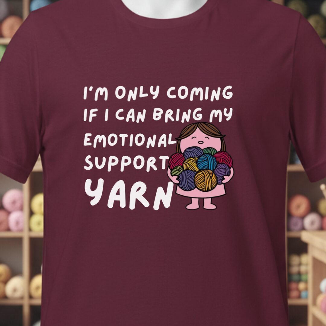 Emotional Support T-Shirt Maroon t-shirt