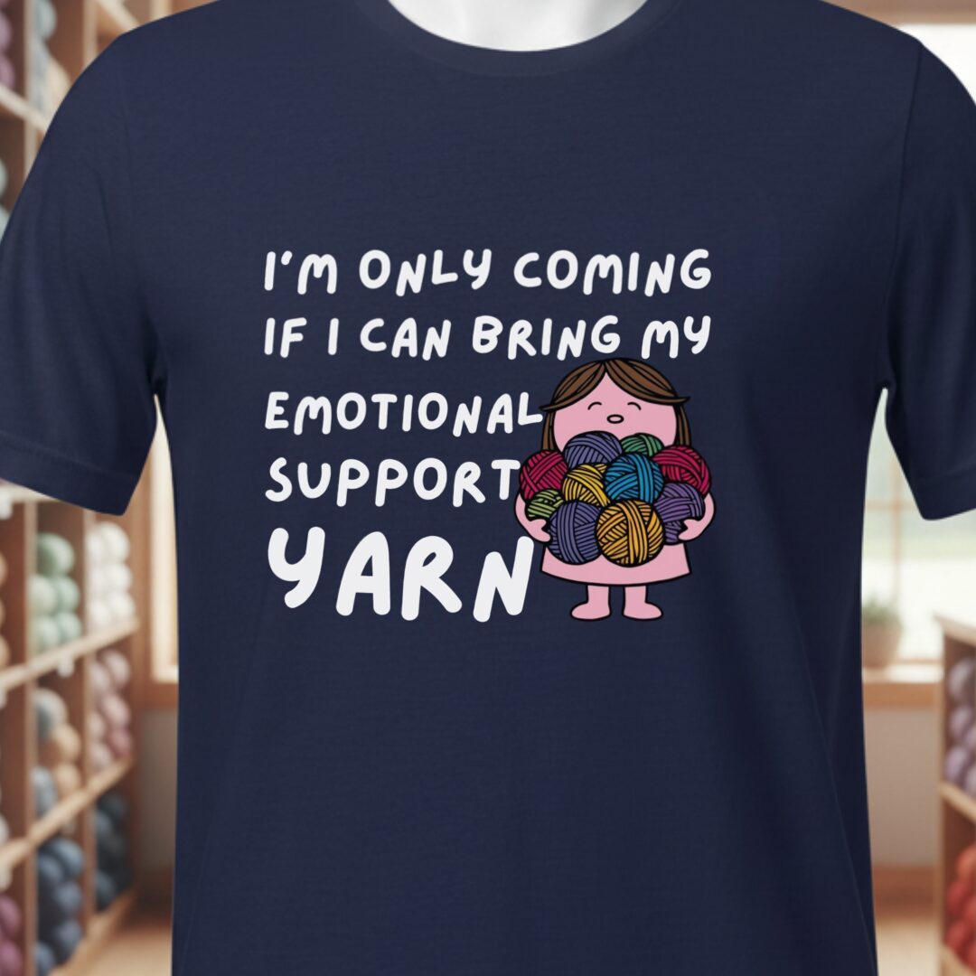 Emotional Support T-Shirt Navy t-shirt