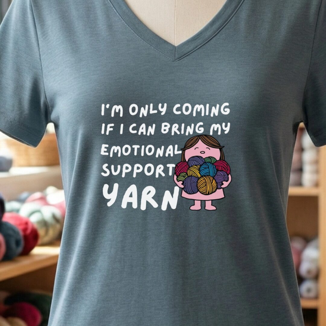 Emotional Support V-Neck T-Shirt Slate t-shirt