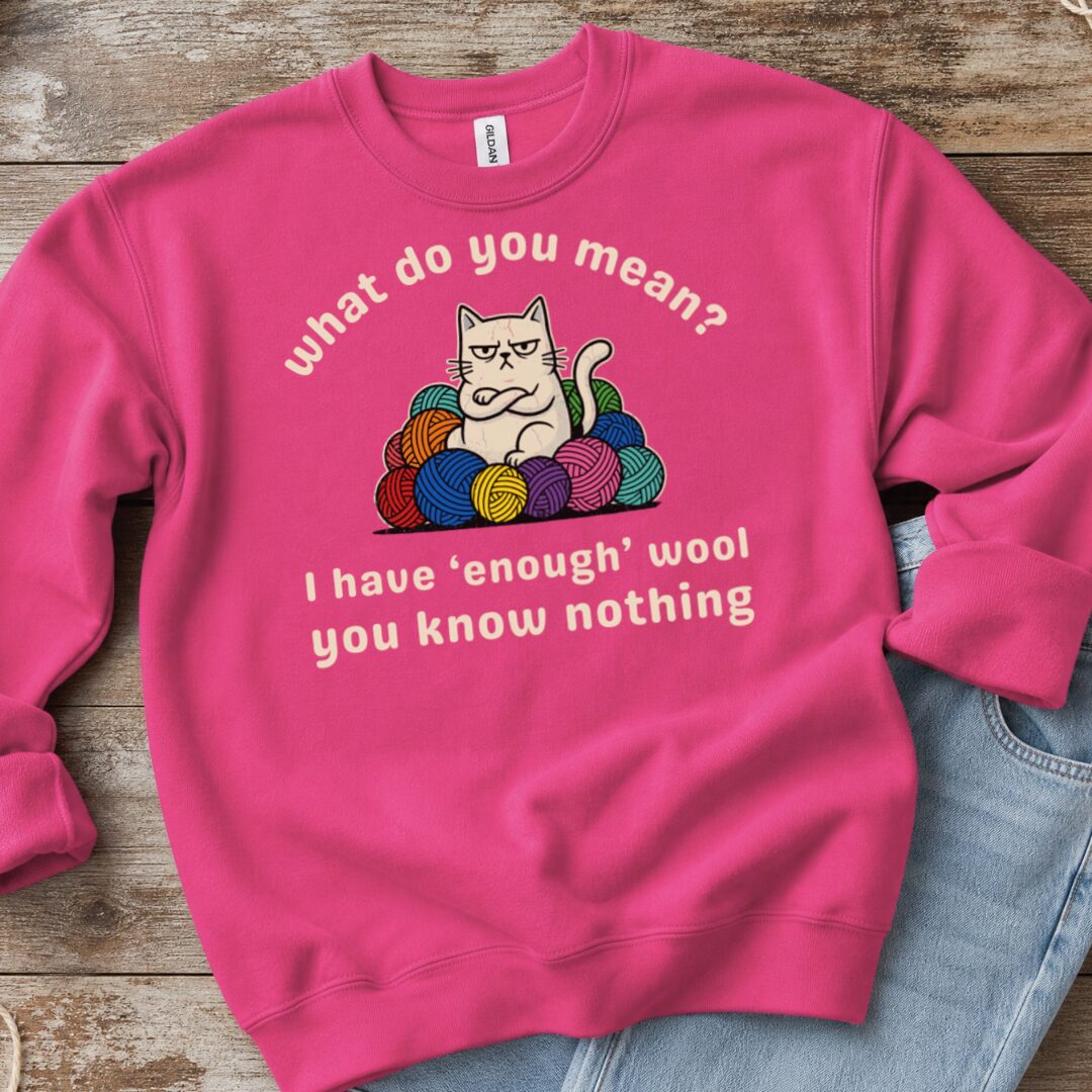 Enough Wool Bright Pink Sweatshirt.jpg