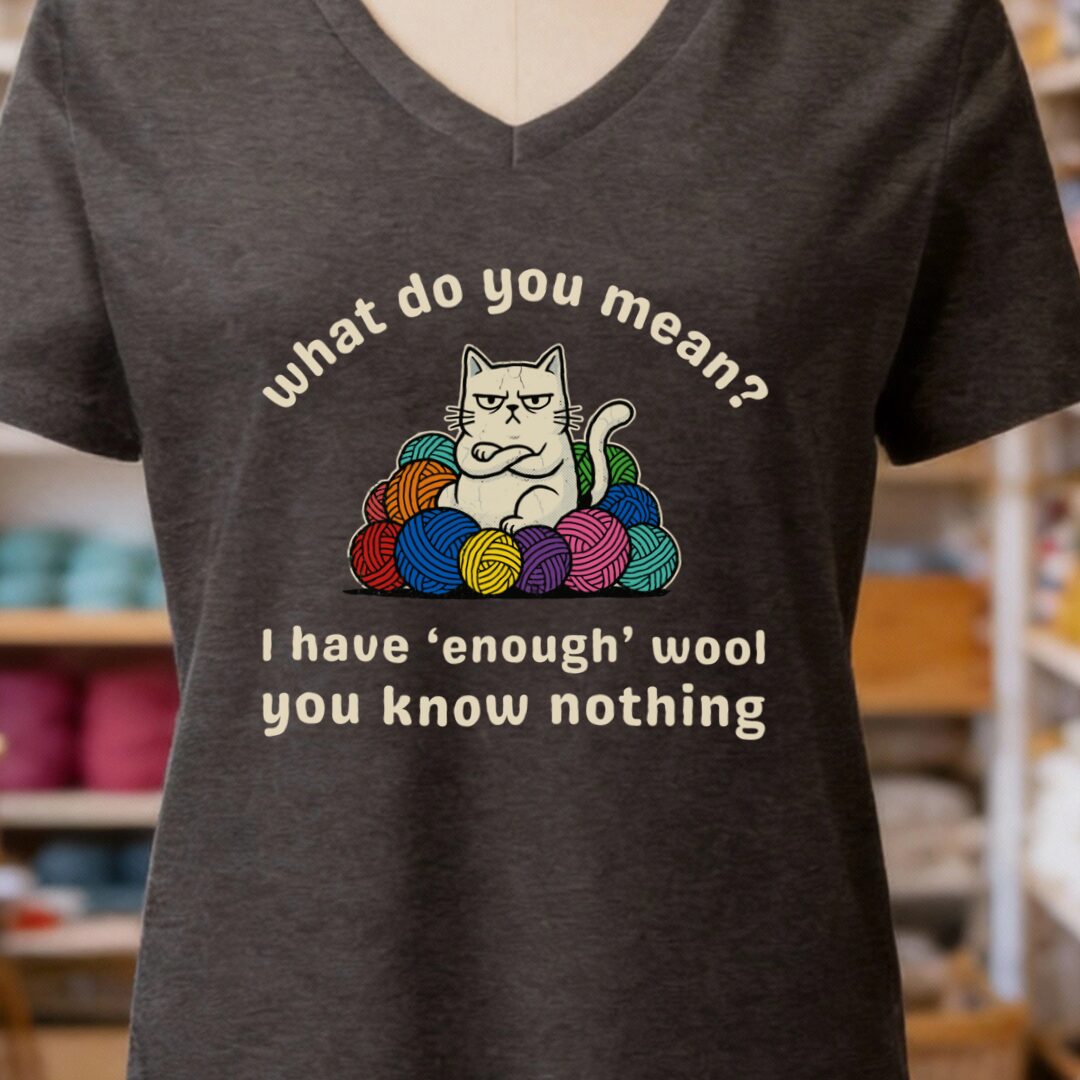 Enough Wool V-Neck T-Shirt Dark Grey t-shirt