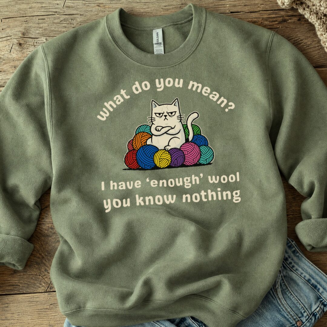 Enough Wool Military Green Sweatshirt.jpg