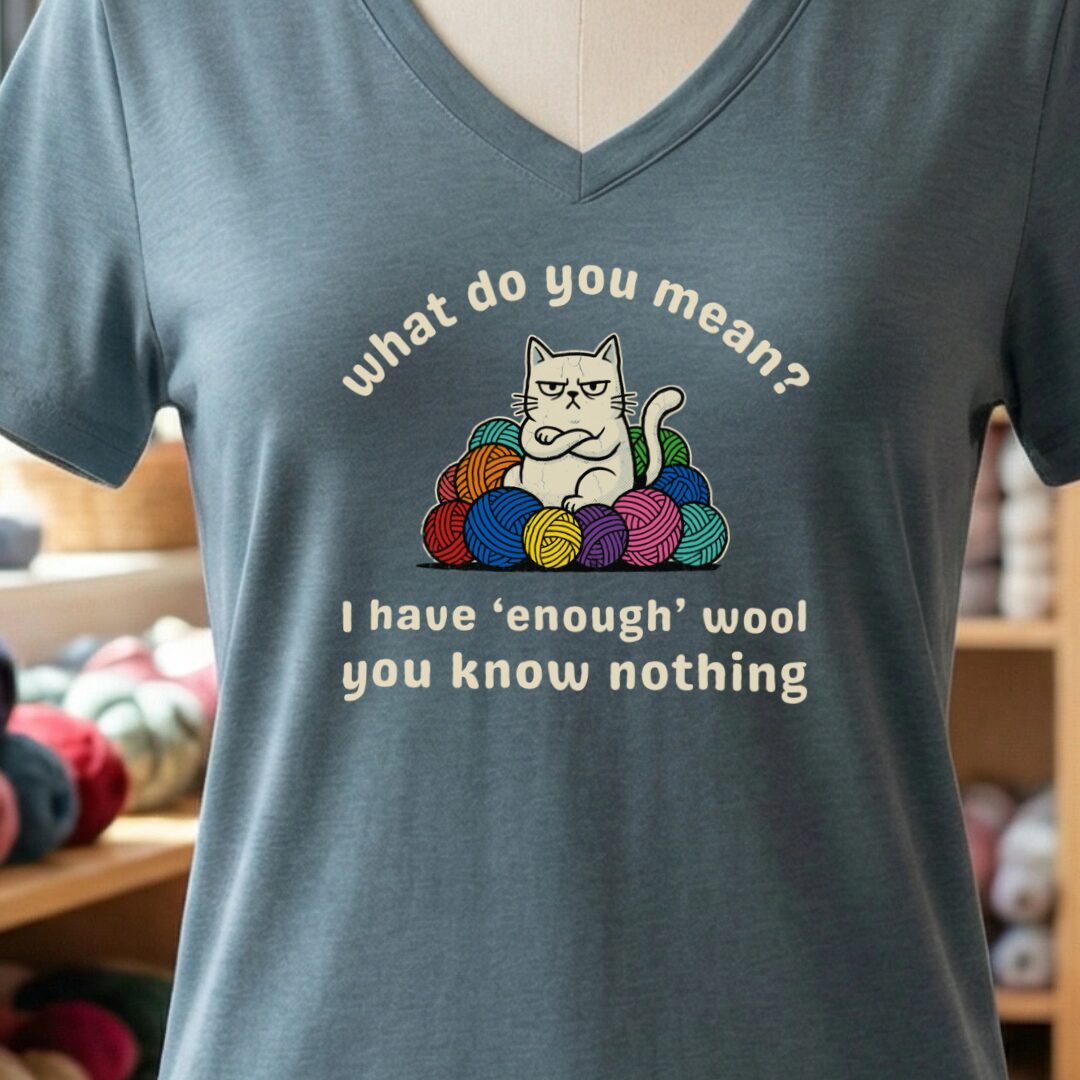 Enough Wool V-Neck T-Shirt Slate t-shirt