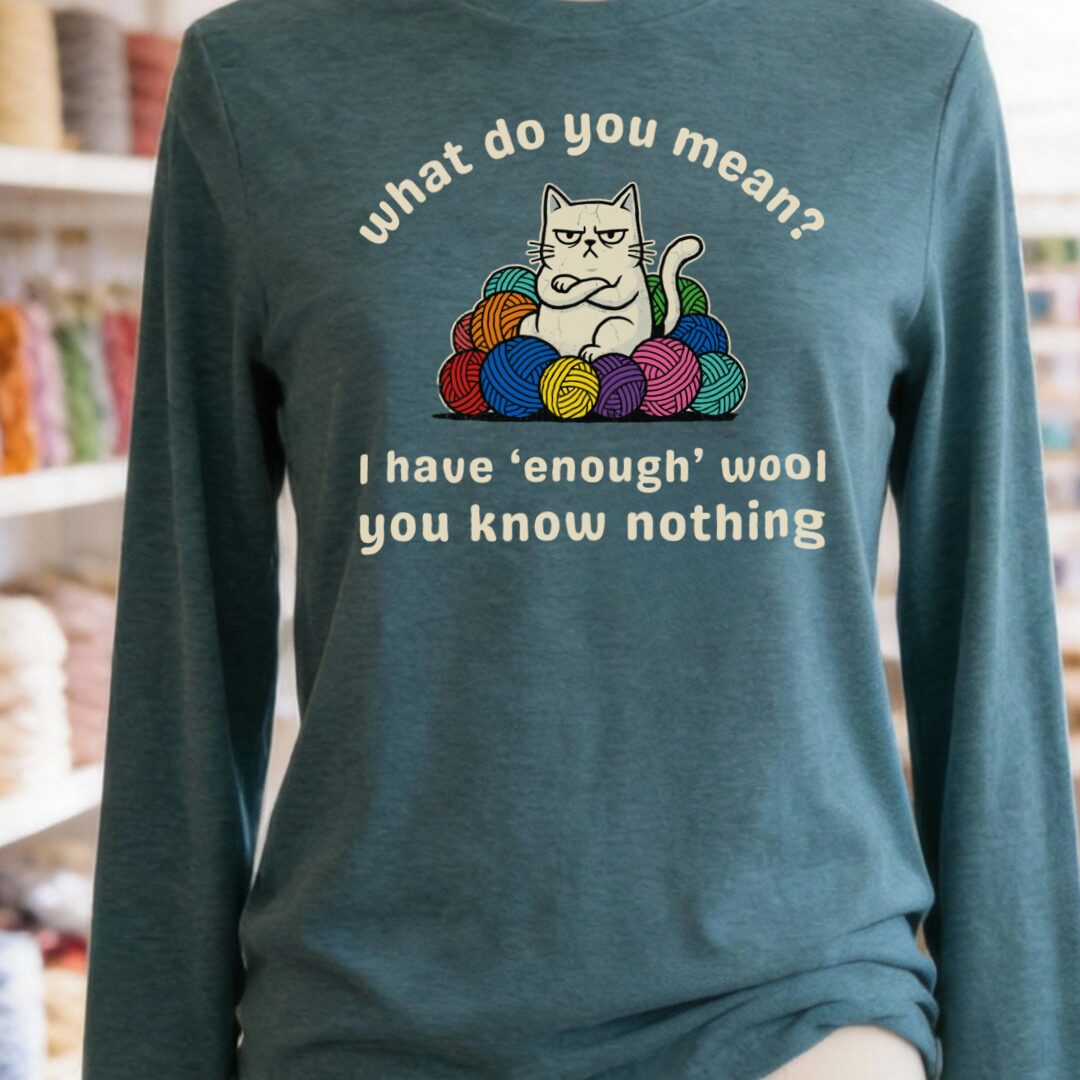 Enough Wool Teal Blue Long Sleeve Tee.jpg