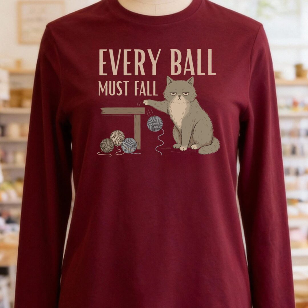 Every Ball Maroon Long Sleeve Tee.jpg