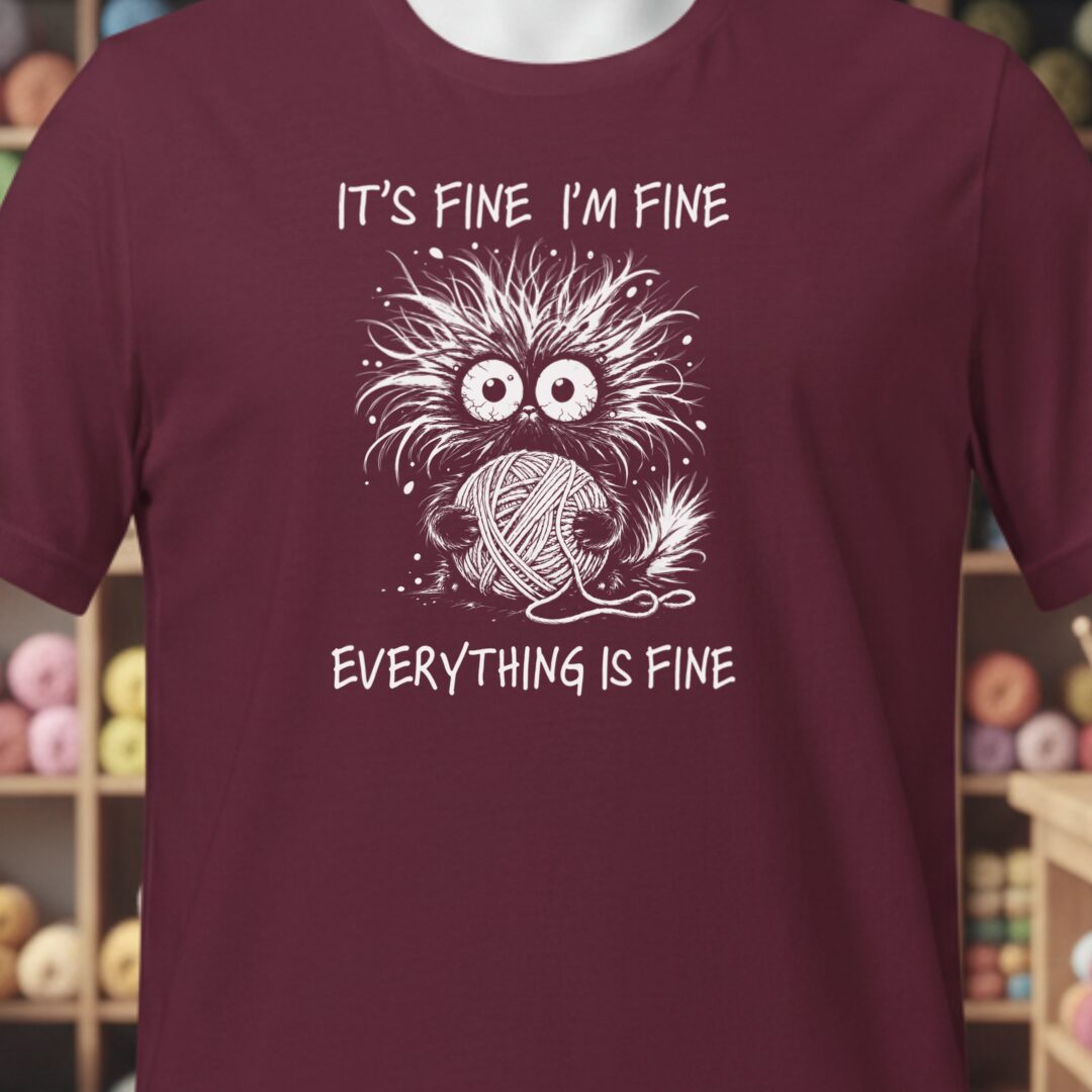 Everything Is Fine T-Shirt Maroon t-shirt