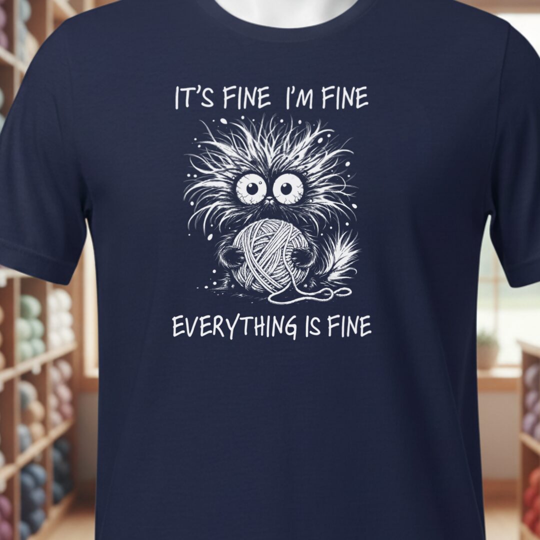 Everything Is Fine T-Shirt Navy t-shirt