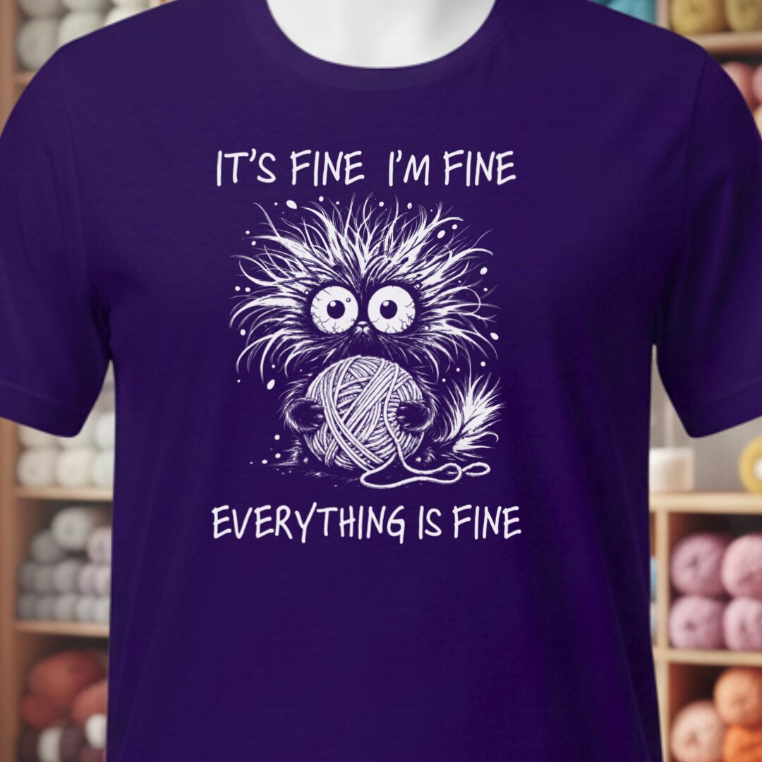 Everything Is Fine T-Shirt Purple t-shirt